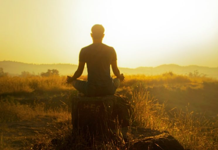 man meditation